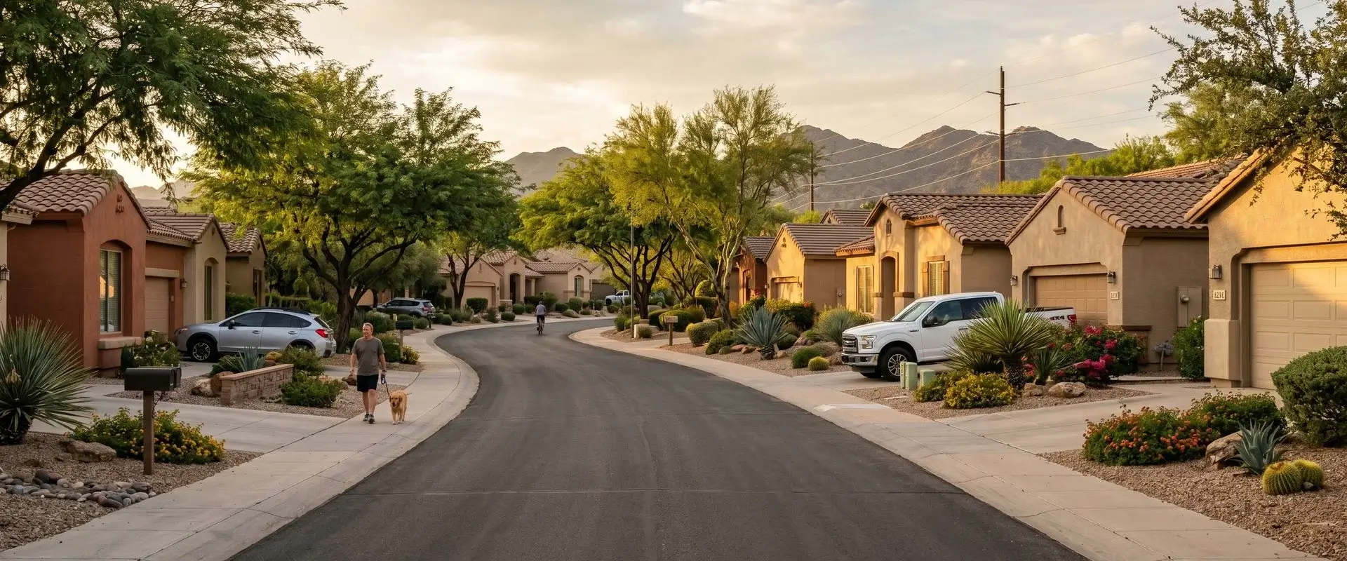 Residential neighborhood in Gilbert, Arizona